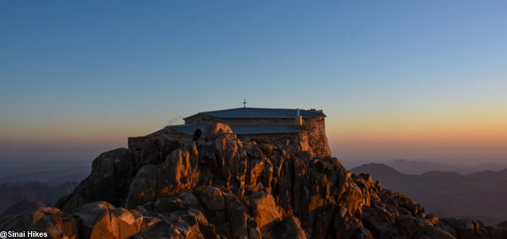 Morning view from the summit of Mount Catherine in the Sinai Mountains.