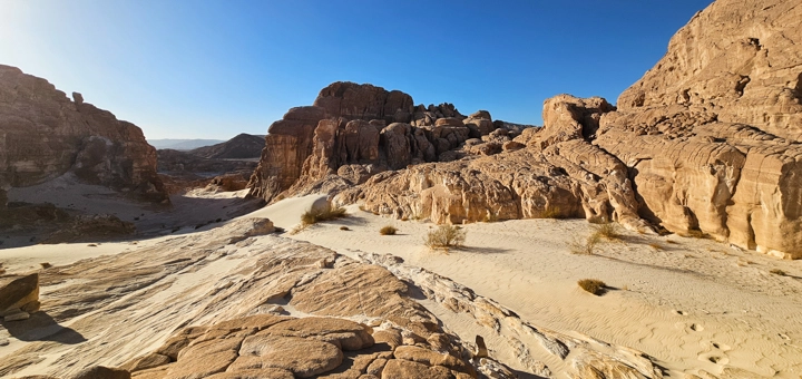 Entrance to White Canyon in Sinai Desert Egypt
